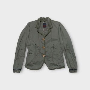 Marithé + François Girbaud Archive Olive Deconstructed Cotton Jacket